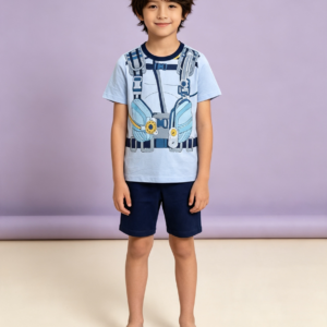 Pijama Trick Nick, Menino, Tamanho 08, 100% Algodão, Preto e Branco