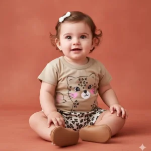conjunto fakini tamanho p (3 a 6 meses) camiseta 100% algodão