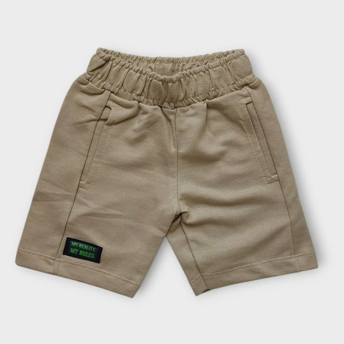 Conjunto Fakini, Menino, Tamanho 01, 100% Algodão, Caqui - Imagem 2